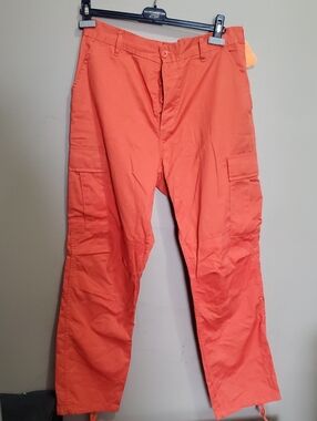 Men's Medium Regular Orange Cargo Pants